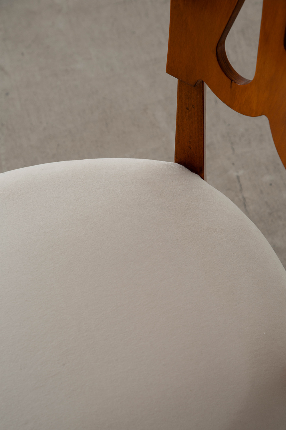 969 Chair by Gio Ponti for Montina in Wood and Fabric