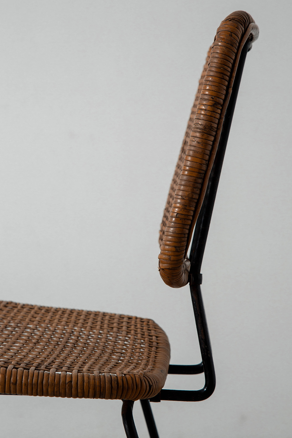 Dining Chair by Dirk van Sliedreg for Rohe Noordwolde in Rattan and Steel