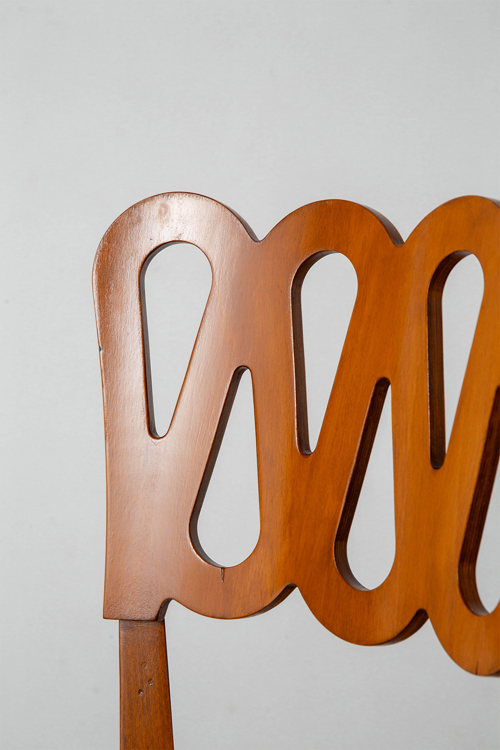 969 Chair by Gio Ponti for Montina in Wood and Fabric