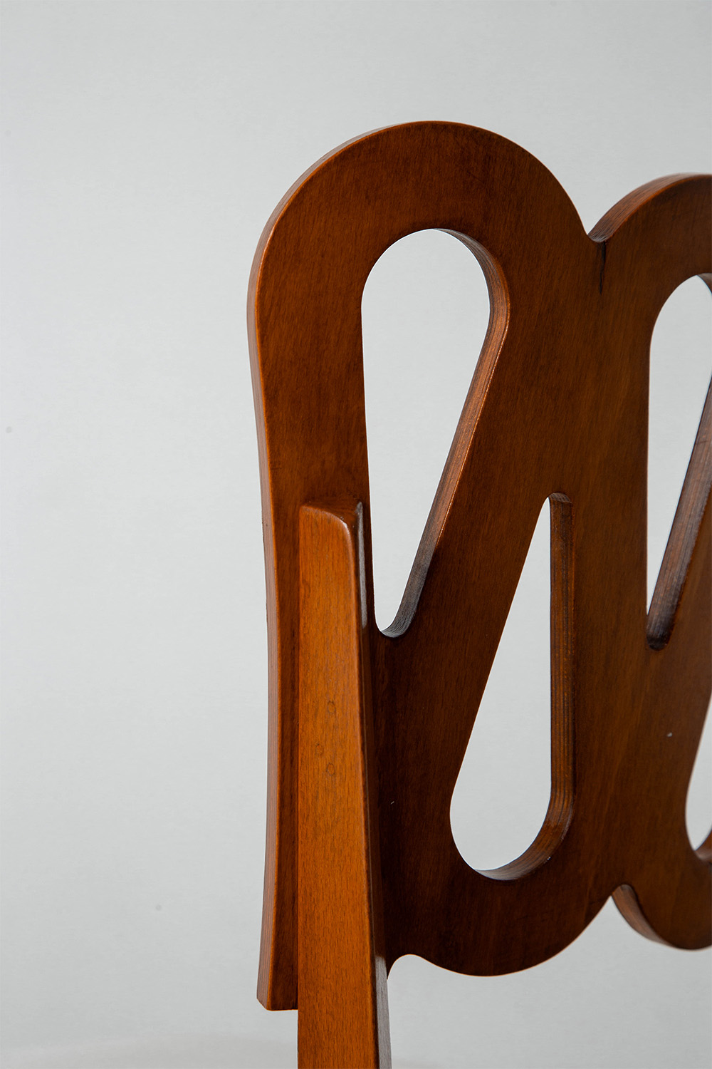 969 Chair by Gio Ponti for Montina in Wood and Fabric
