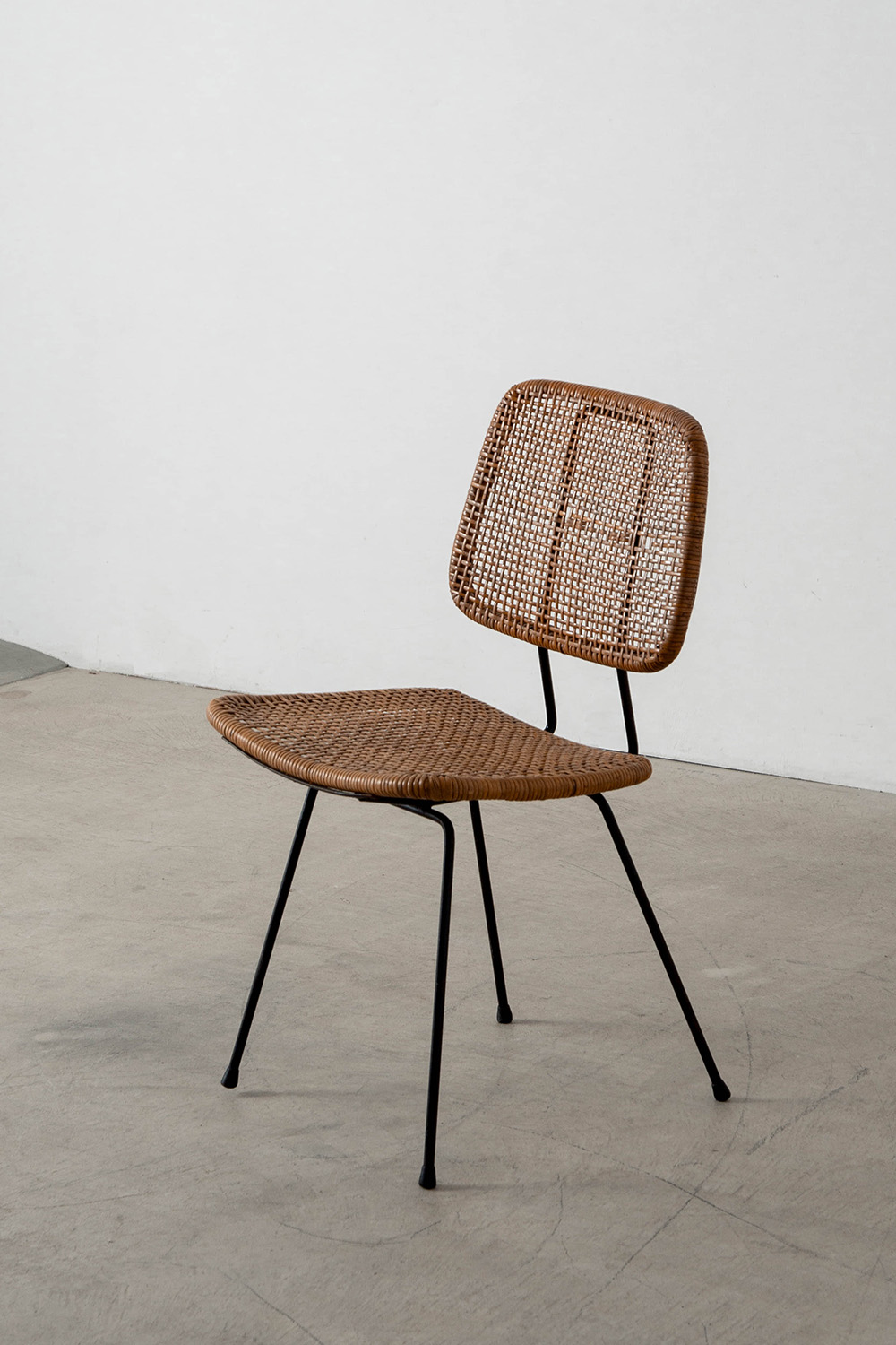 Dining Chair by Dirk van Sliedreg for Rohe Noordwolde in Rattan and Steel
