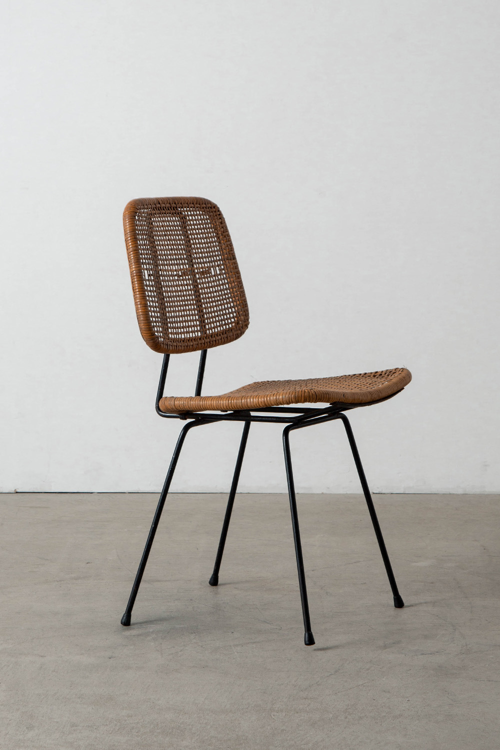 Dining Chair by Dirk van Sliedreg for Rohe Noordwolde in Rattan and Steel
