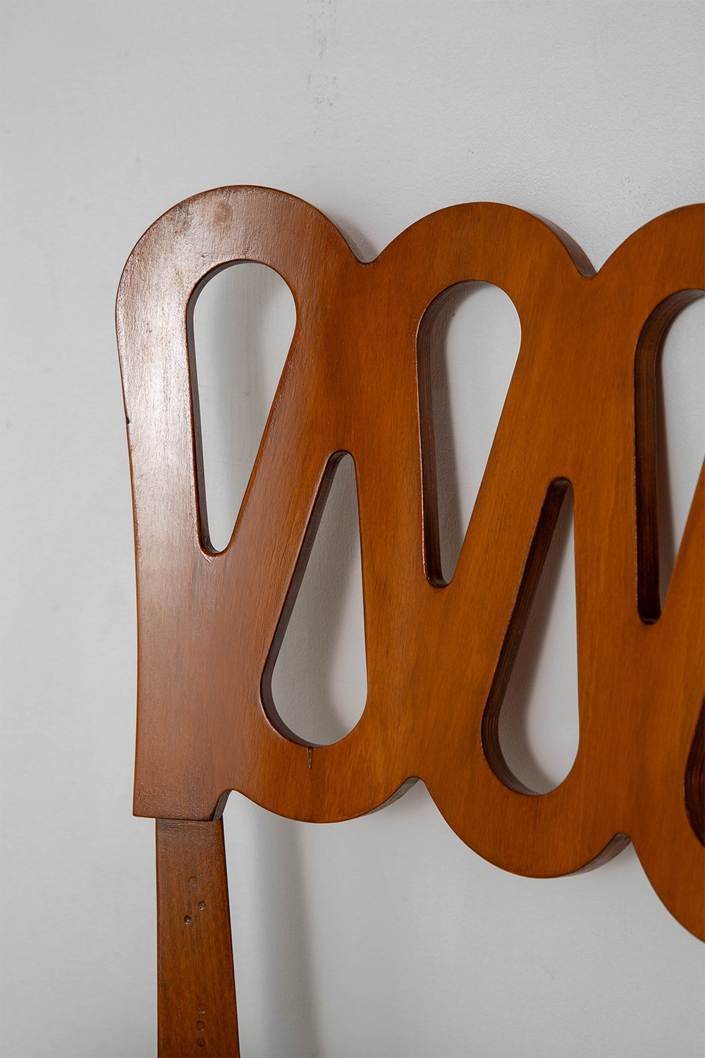 969 Chair by Gio Ponti for Montina in Wood and Fabric