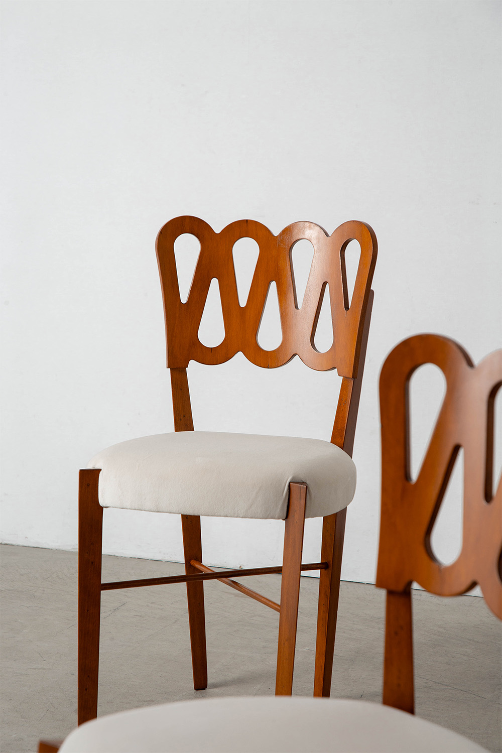 969 Chair by Gio Ponti for Montina in Wood and Fabric