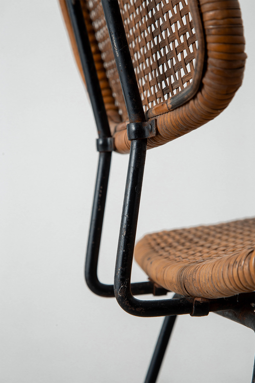 Dining Chair by Dirk van Sliedreg for Rohe Noordwolde in Rattan and Steel