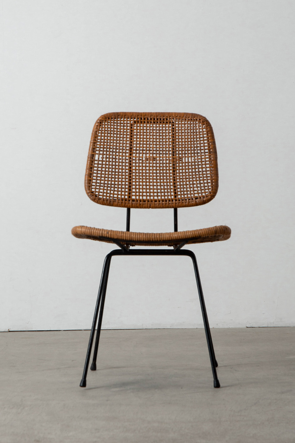 Dining Chair by Dirk van Sliedreg for Rohe Noordwolde in Rattan and Steel