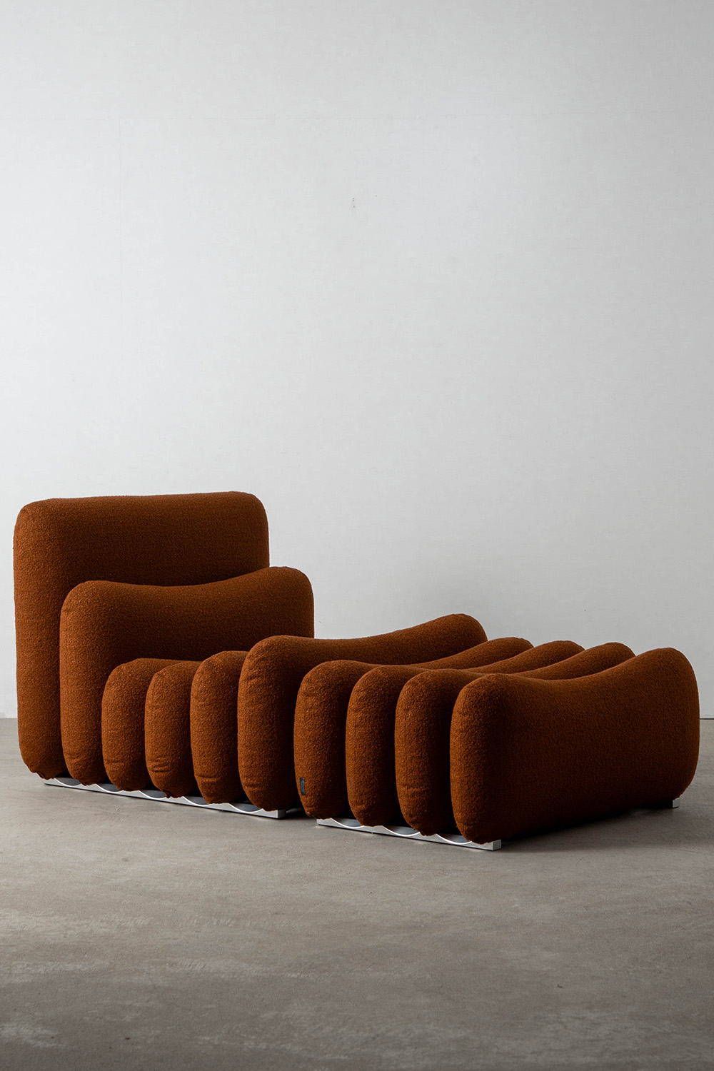 Additional System Armchair and Ottoman by Joe Colombo for Tacchini in Fabric