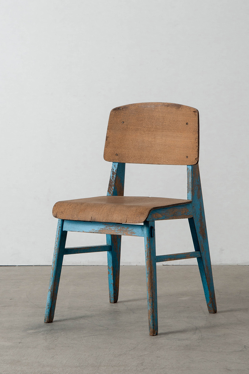 Tout Bois Chair by Jean Prouvé for Établissements Vauconsant in Oak