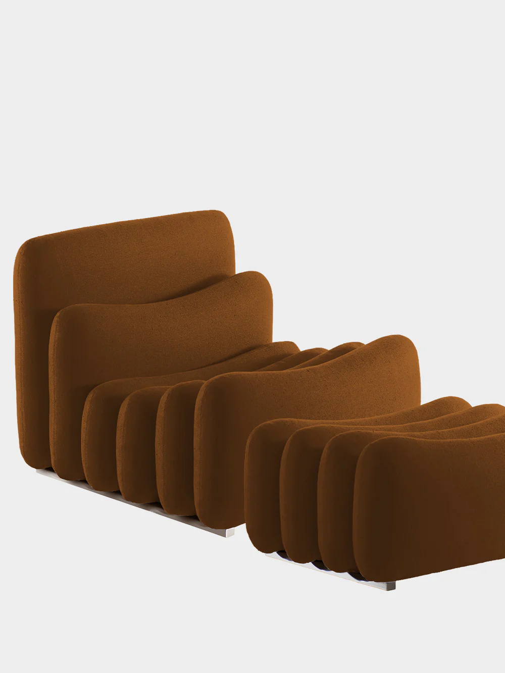 Additional System Armchair and Ottoman by Joe Colombo for Tacchini in Fabric&nbsp;Dionea 06