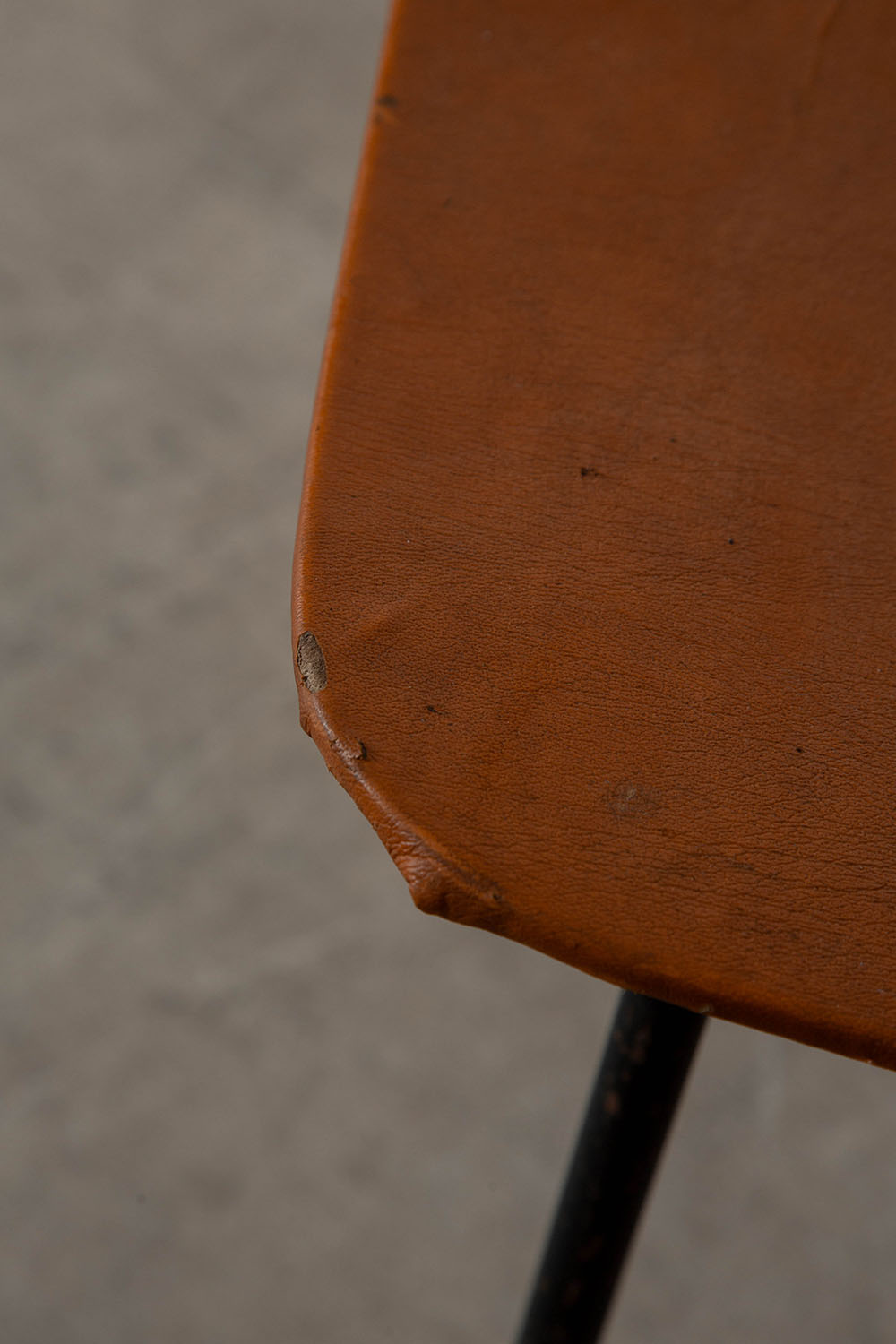 Amsterdam Chair by Pierre Guariche for Stainer in Leather and Steel