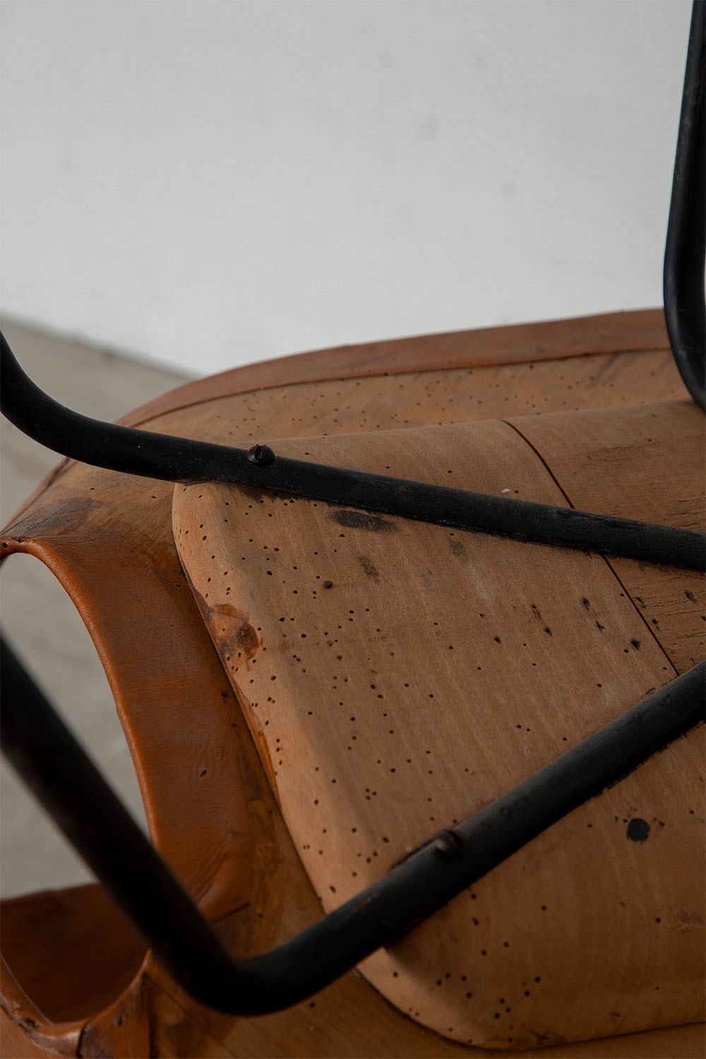 Amsterdam Chair by Pierre Guariche for Stainer in Leather and Steel