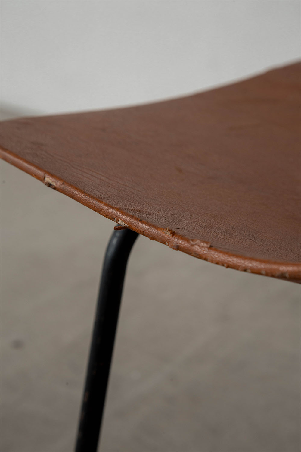 Amsterdam Chair by Pierre Guariche for Stainer in Leather and Steel