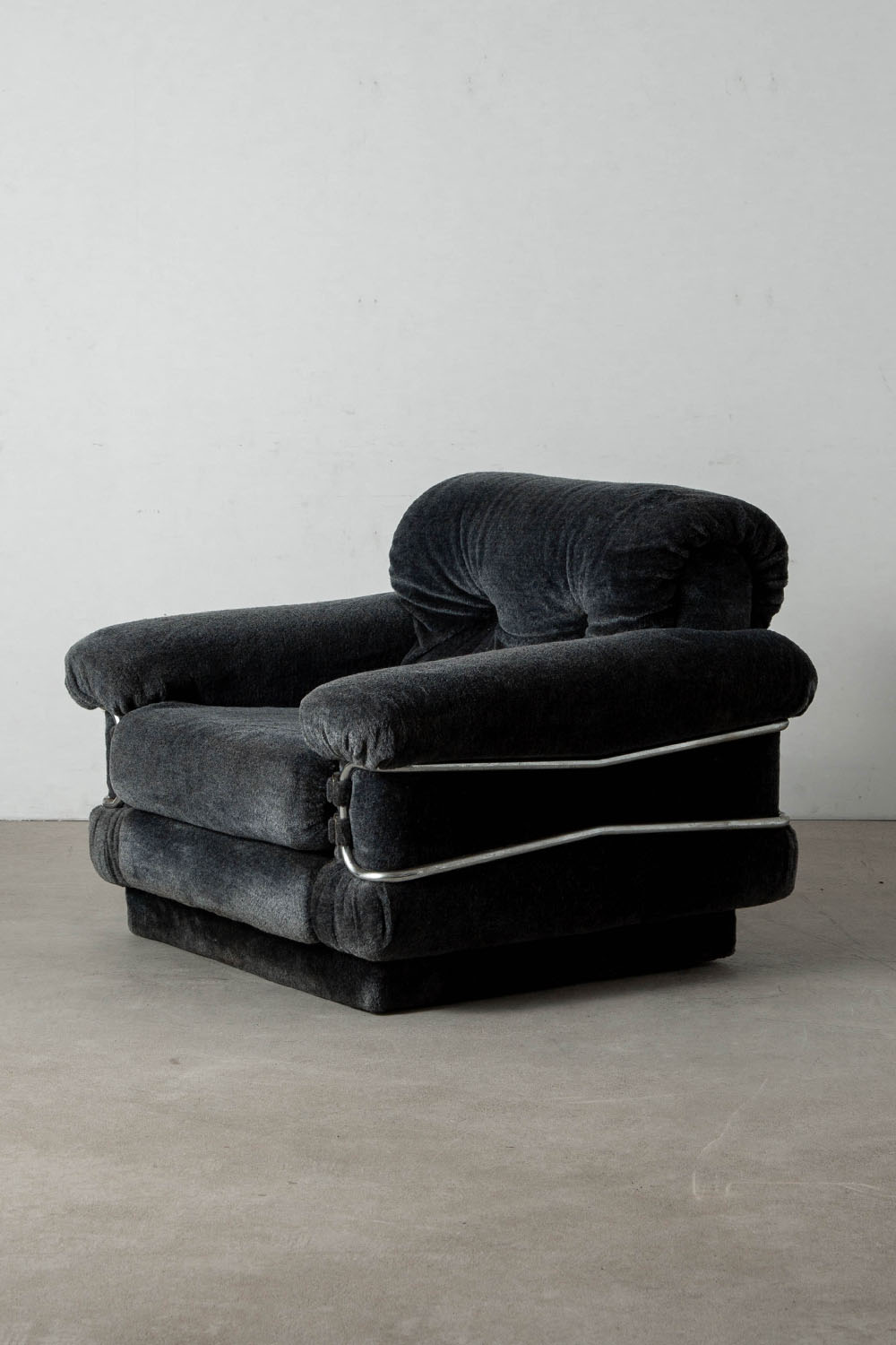 Lounge Chair in Fabric and Chrome