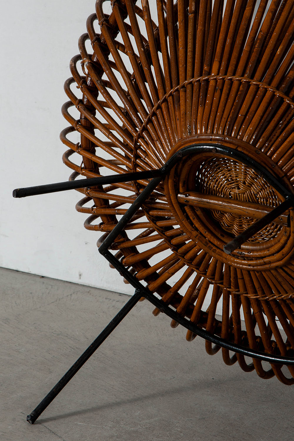 Lounge Chair by Janine Abraham & Dirk Jan Rol in Rattan and Steel
