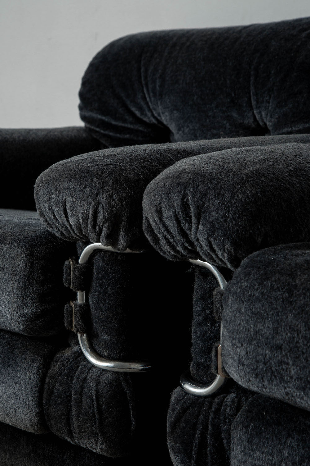 Lounge Chair in Fabric and Chrome