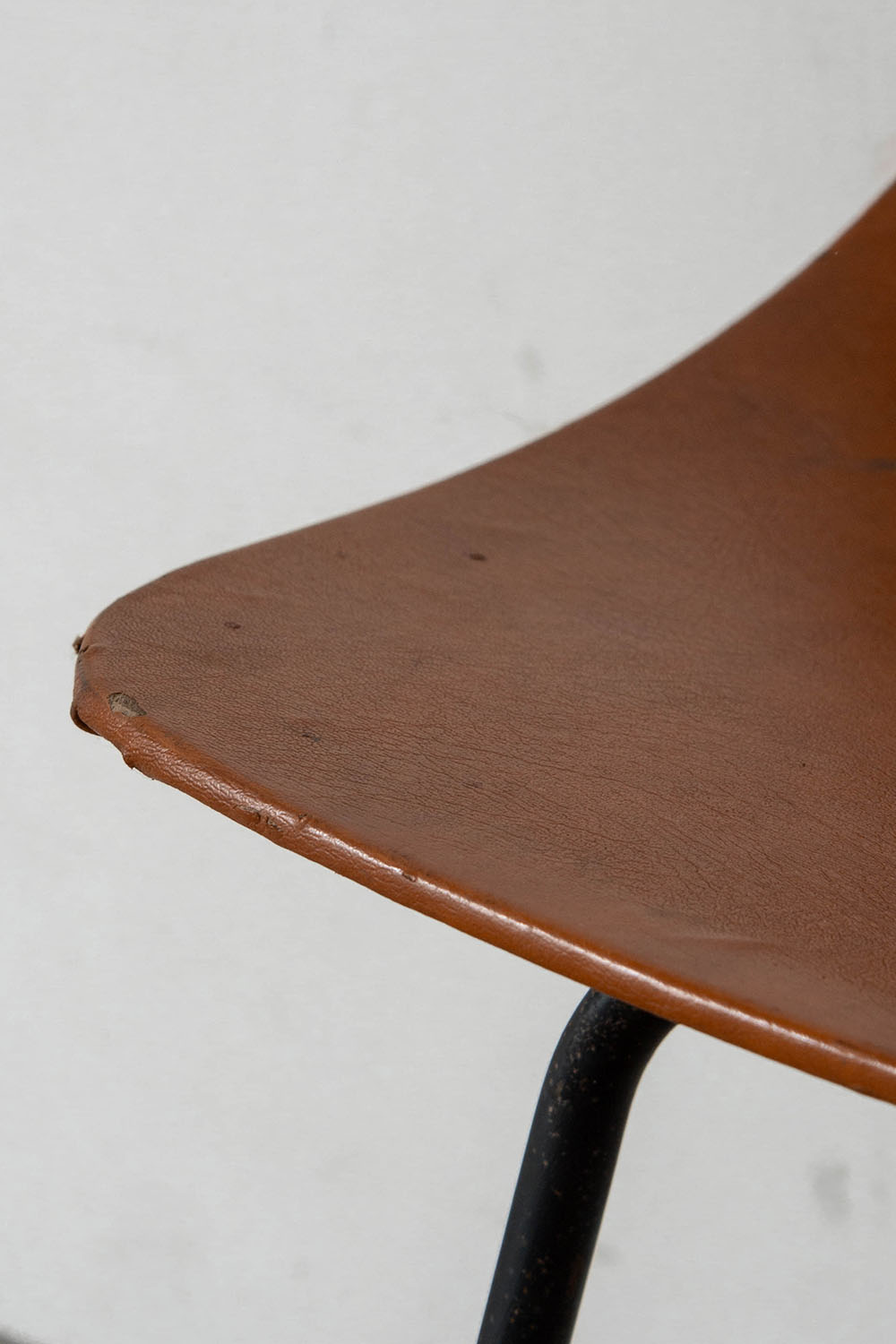 Amsterdam Chair by Pierre Guariche for Stainer in Leather and Steel