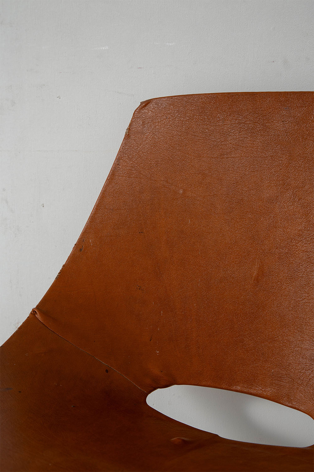 Amsterdam Chair by Pierre Guariche for Stainer in Leather and Steel