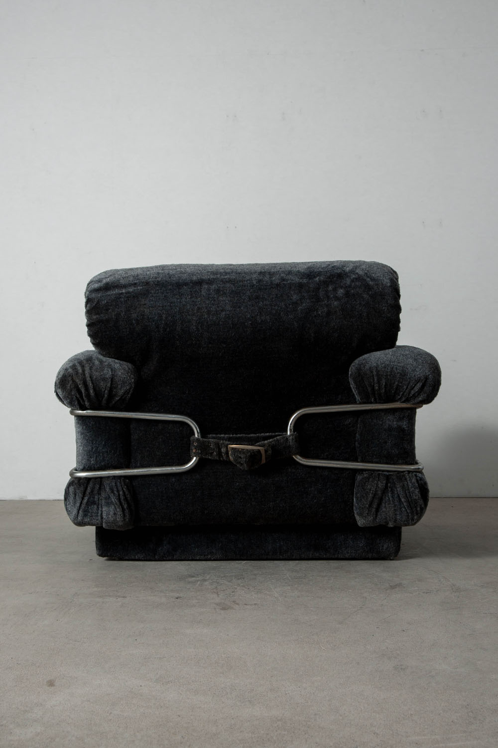 Lounge Chair in Fabric and Chrome