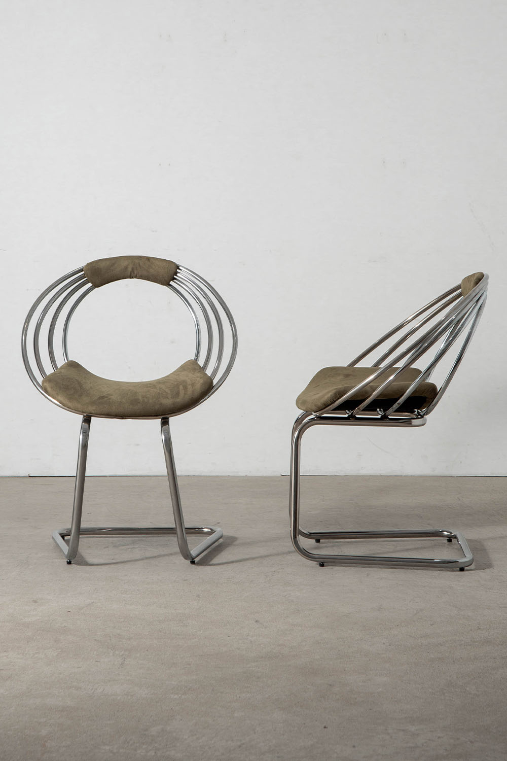 Dining Chair in Fabric and Chrome