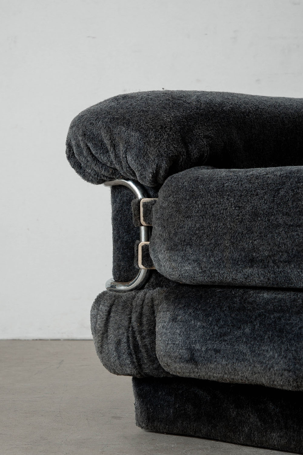 Lounge Chair in Fabric and Chrome