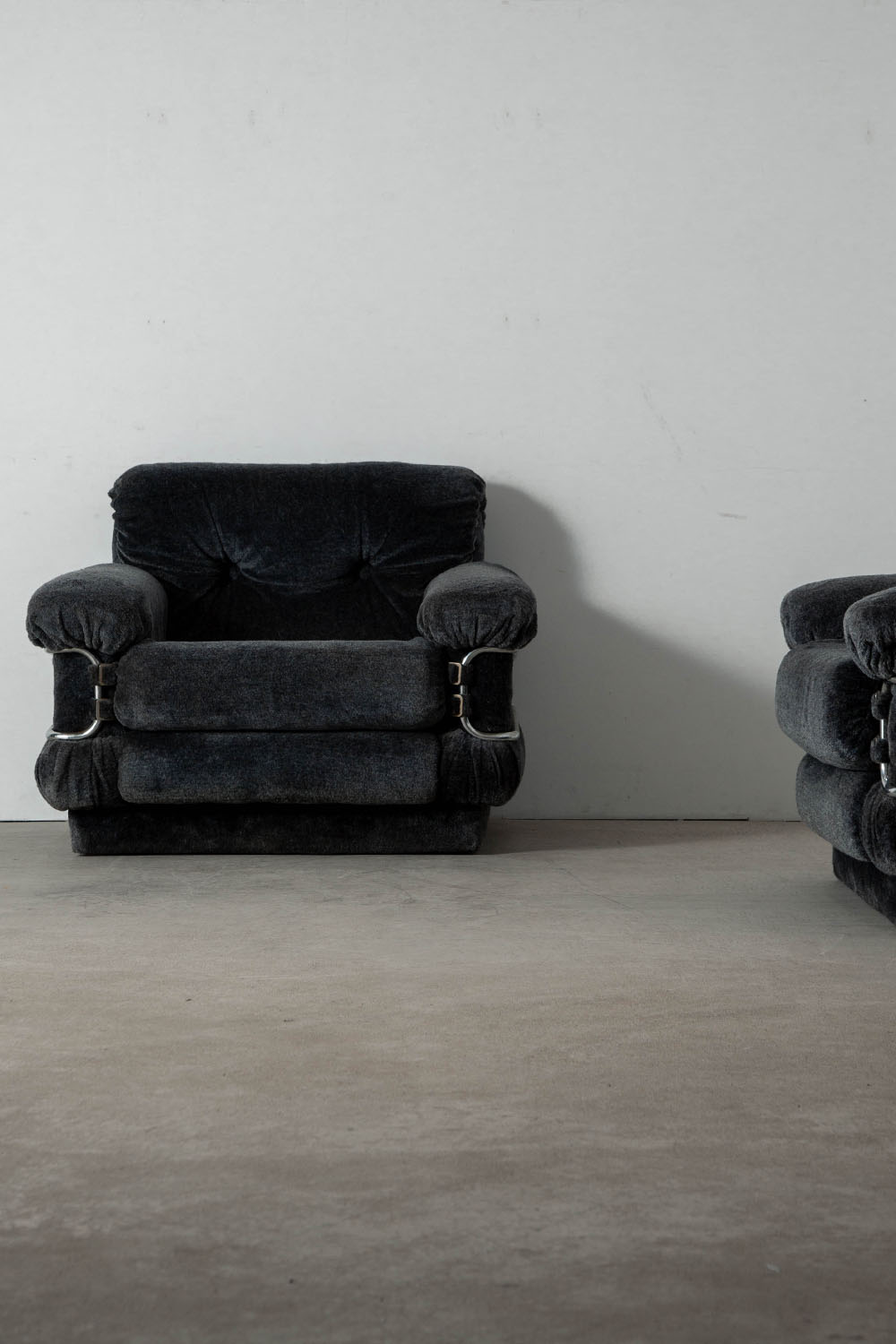 Lounge Chair in Fabric and Chrome