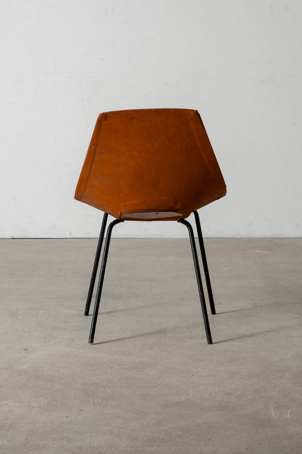 Amsterdam Chair by Pierre Guariche for Stainer in Leather and Steel