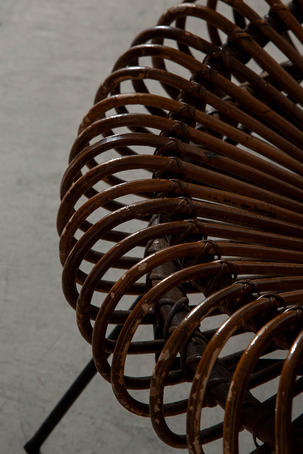 Lounge Chair by Janine Abraham & Dirk Jan Rol in Rattan and Steel