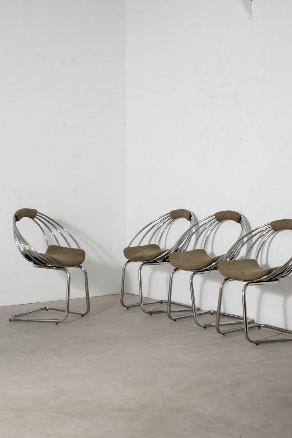 Dining Chair in Fabric and Chrome