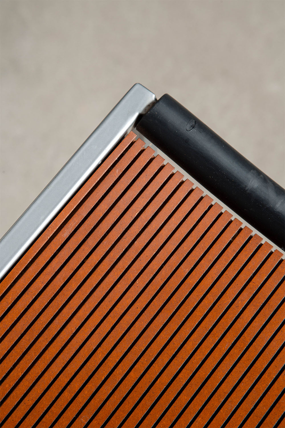 Sgabello Alto High Stool by Maurizio Peregalli for Zeus in Steel , Wood and Rubber