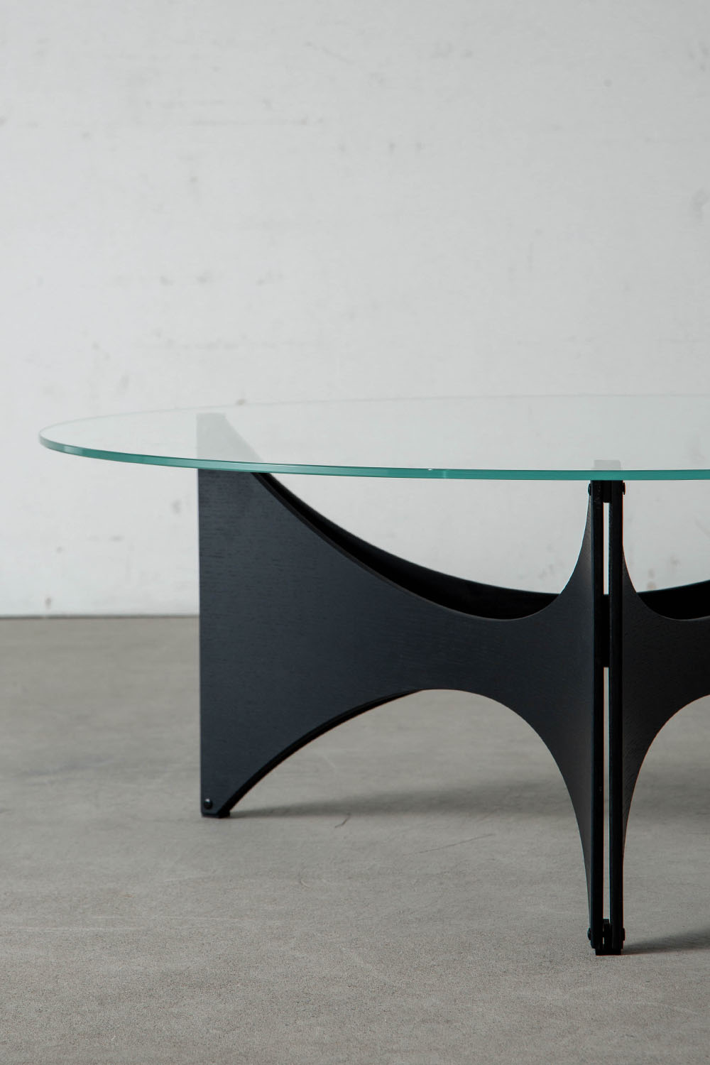 TZ 75 Coffee Table by Werner Blaser for Pastoe in Glass and Beech , Oak