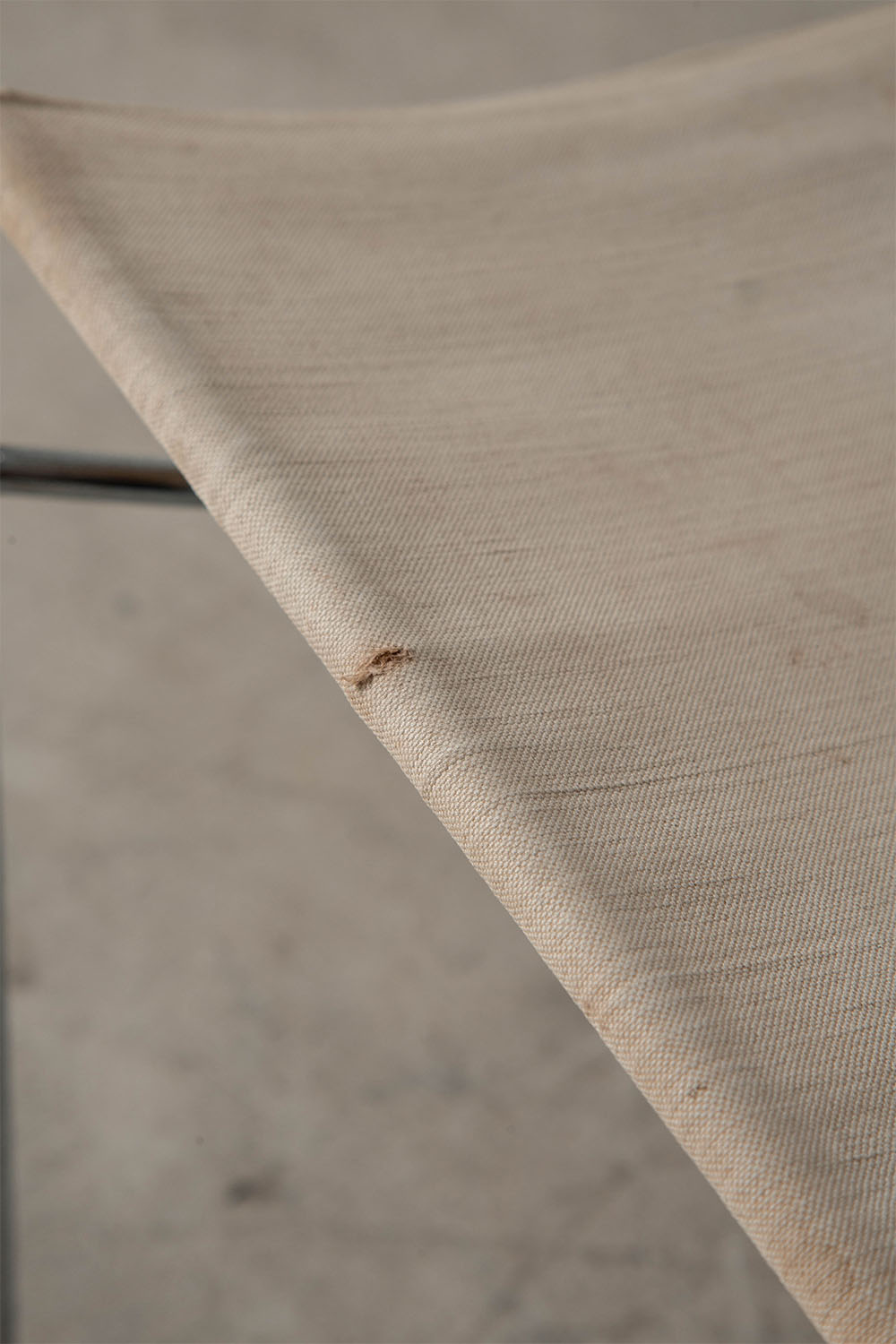 Delfina Chair by Enzo Mari for Driade in Chrome and Canvas