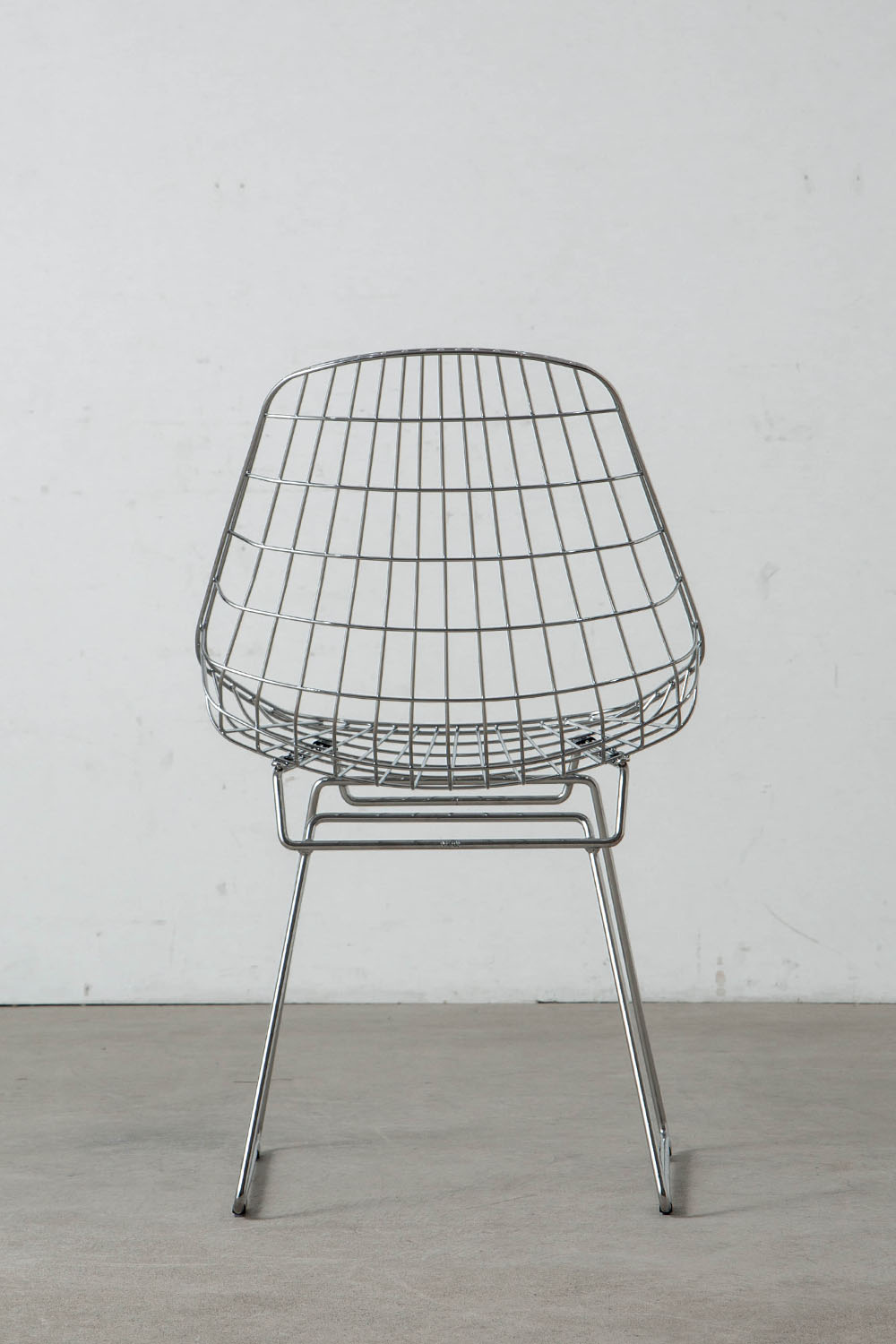 SM05 Wire Dining Chair by Cees Braakman for Pastoe in Steel , Chrome