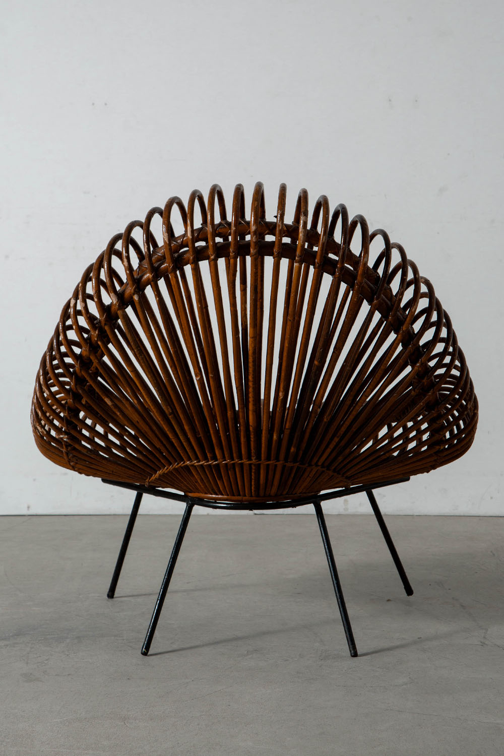 Lounge Chair by Janine Abraham & Dirk Jan Rol in Rattan and Steel