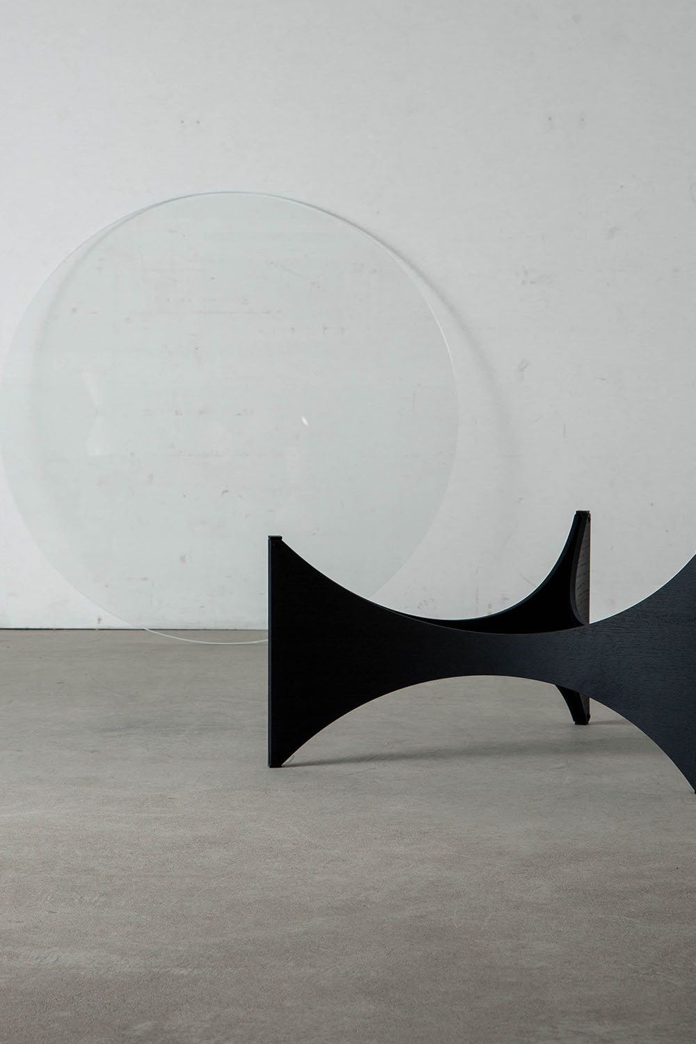 TZ 75 Coffee Table by Werner Blaser for Pastoe in Glass and Beech , Oak