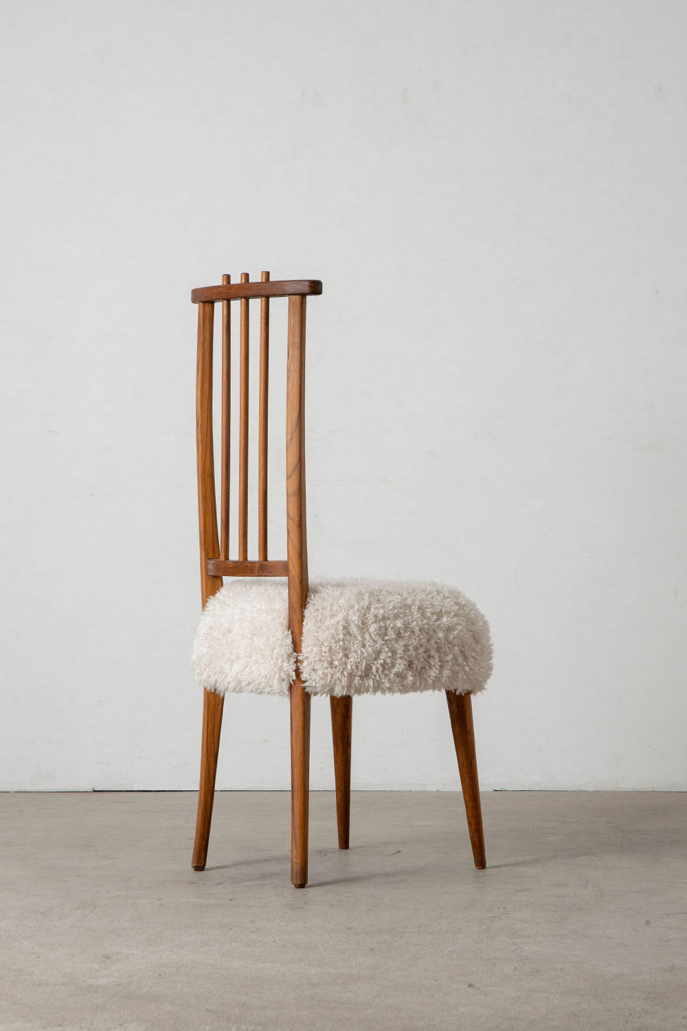 Dining Chair in Wood and Sheepskin