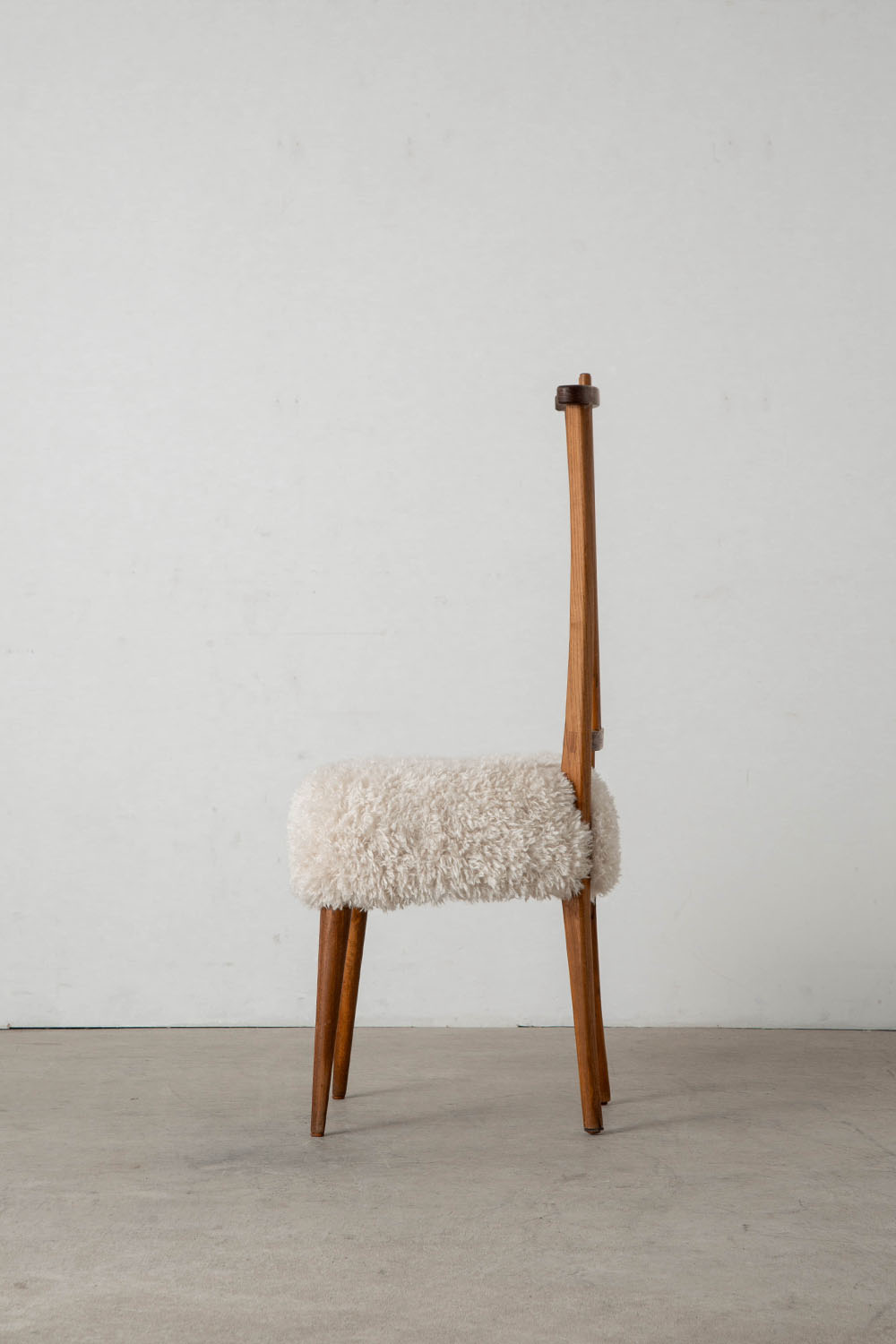 Dining Chair in Wood and Sheepskin