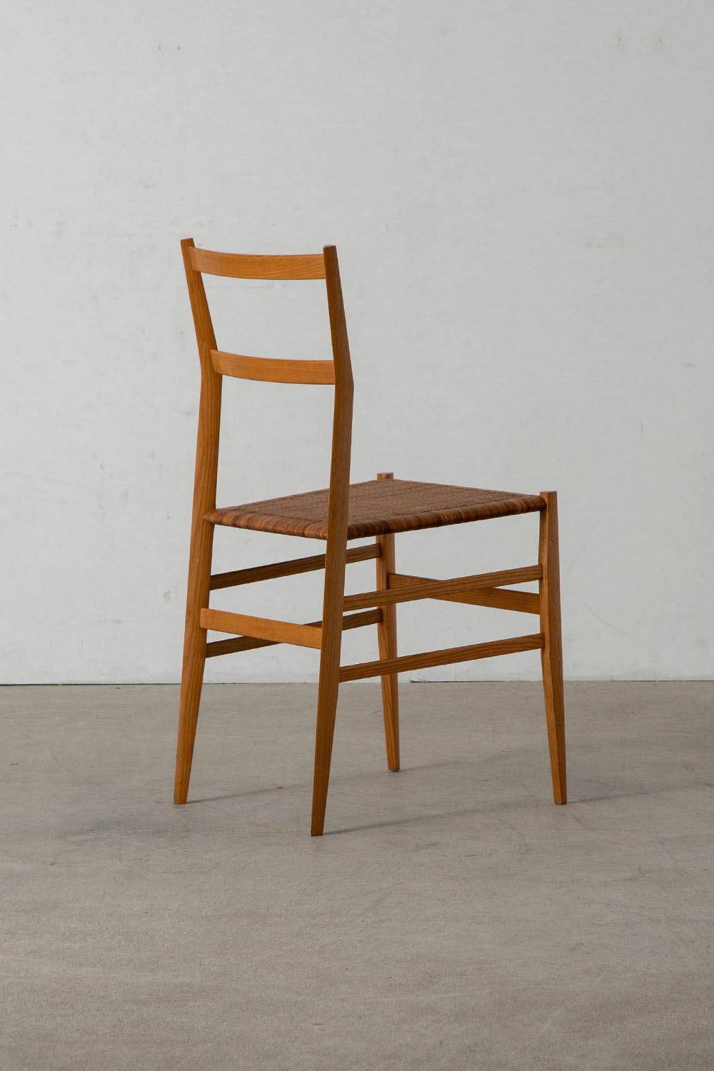 Superleggera Chair by Gio Ponti for Cassina in Wood and Rattan
