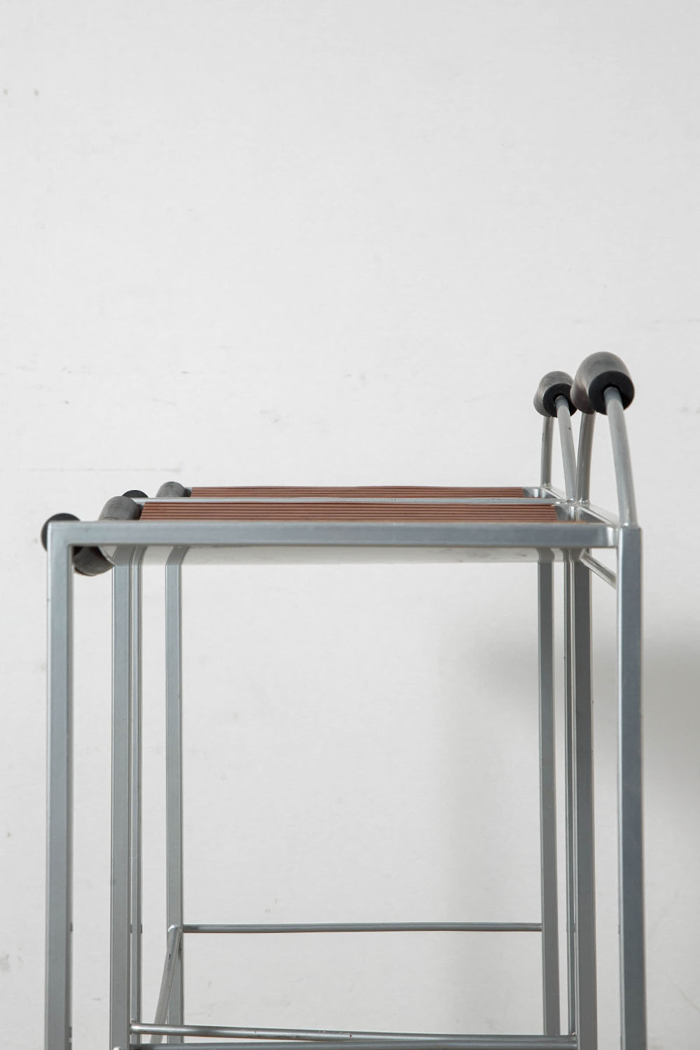Sgabello Alto High Stool by Maurizio Peregalli for Zeus in Steel , Wood and Rubber