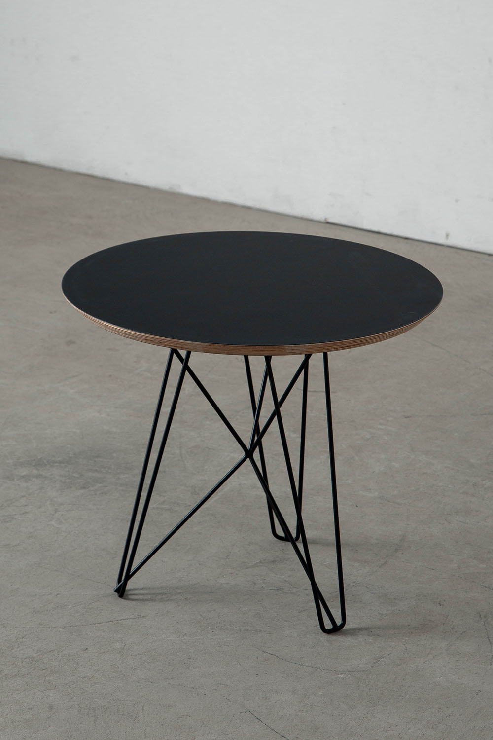 IJhorst Side Tables Medium by Constant Nieuwenhuys for Pastoe in Metal and Fenix Black , Oak