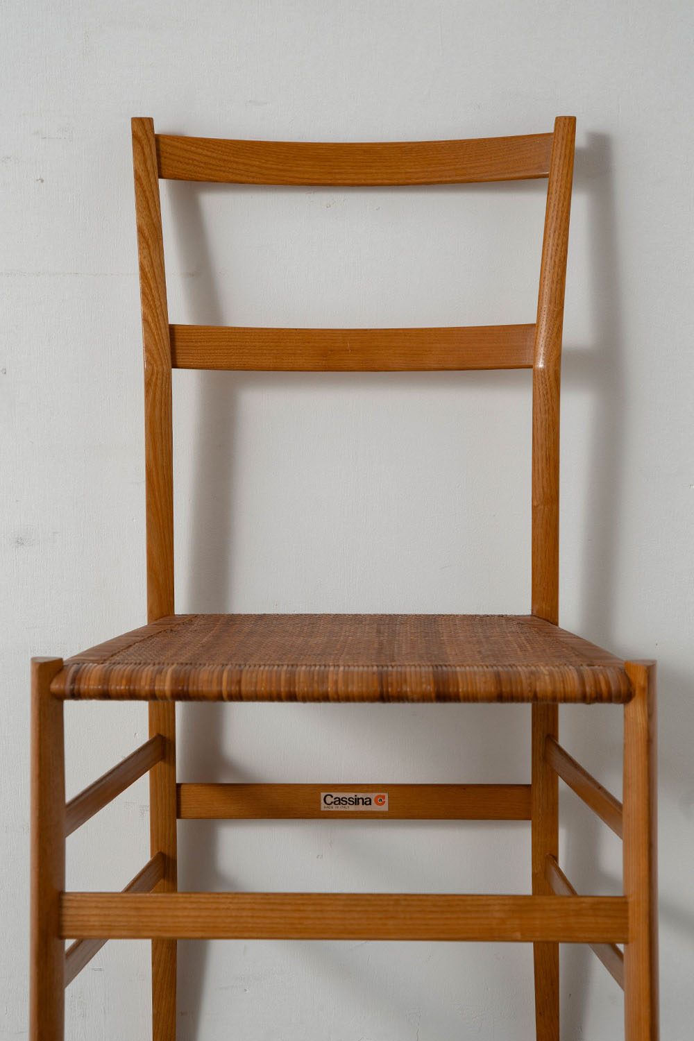 Superleggera Chair by Gio Ponti for Cassina in Wood and Rattan