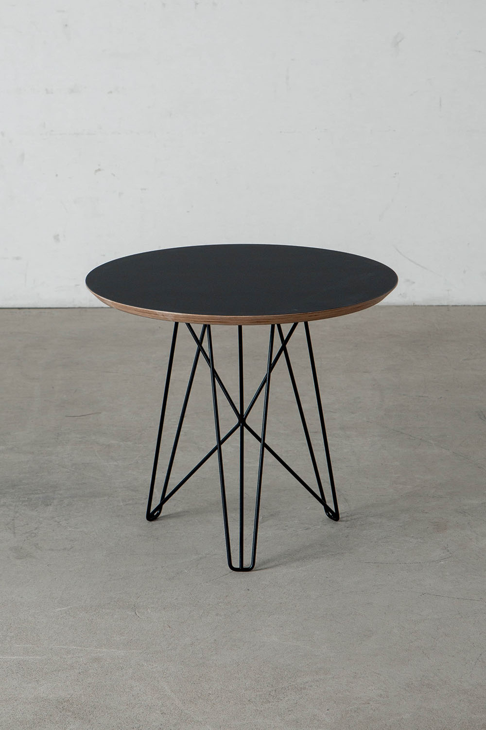 IJhorst Side Tables Medium by Constant Nieuwenhuys for Pastoe in Metal and Fenix Black , Oak