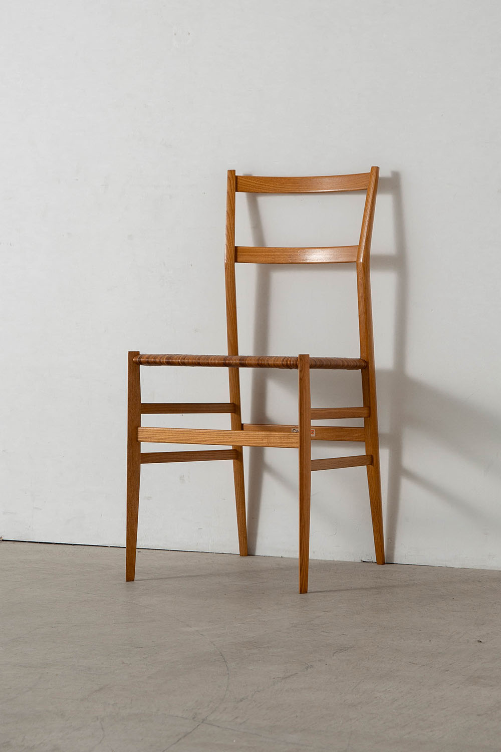 Superleggera Chair by Gio Ponti for Cassina in Wood and Rattan