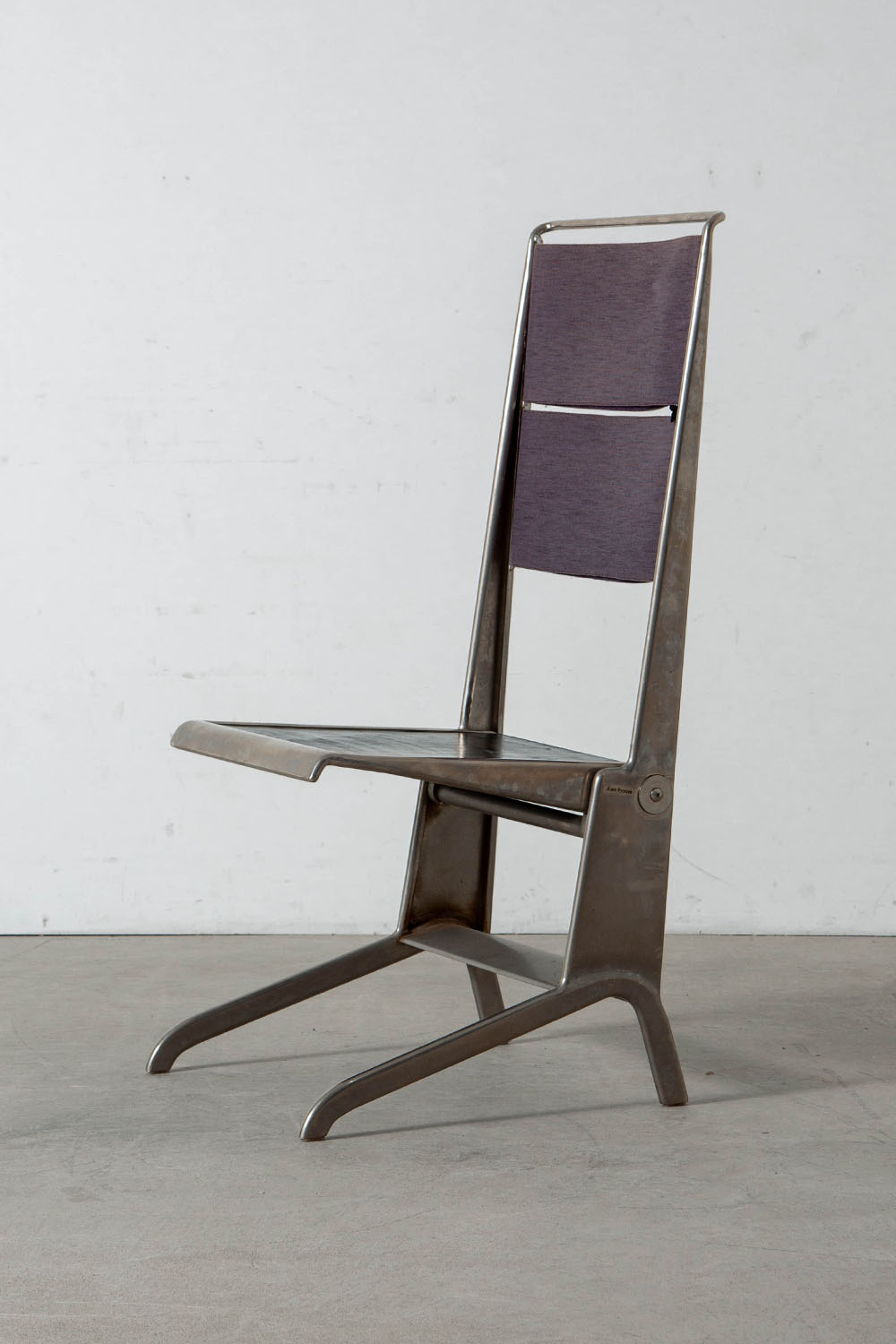 Folding Chair by Jean Prouvé for TECTA in Steel and Fabric