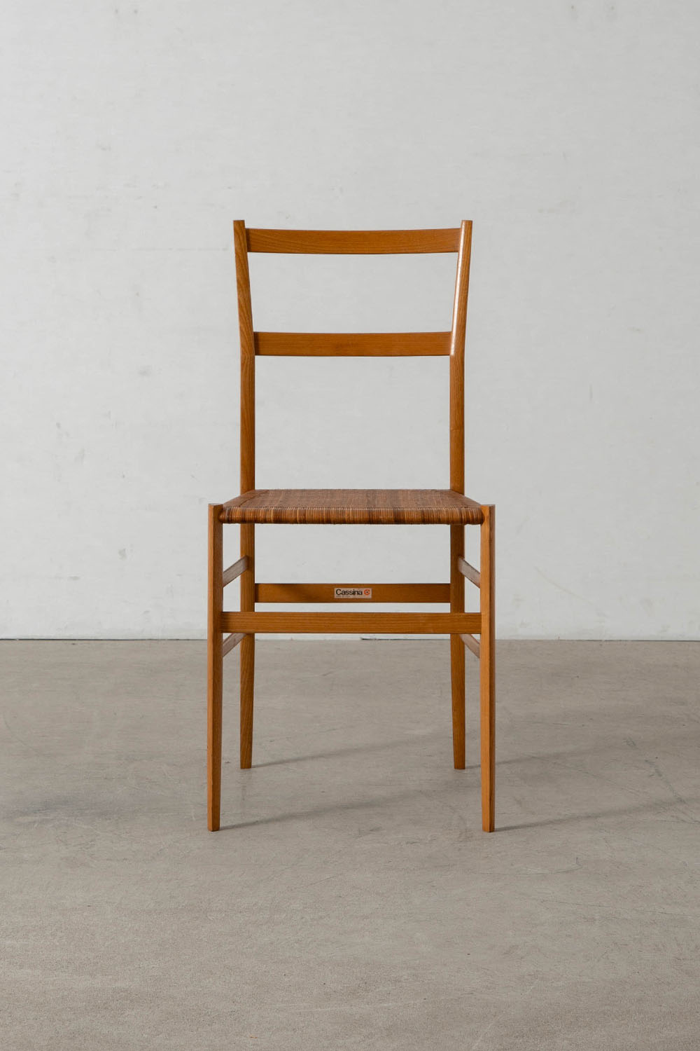 Superleggera Chair by Gio Ponti for Cassina in Wood and Rattan