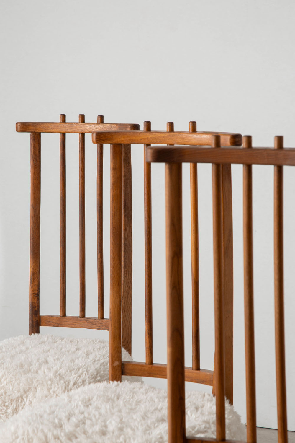 Dining Chair in Wood and Sheepskin