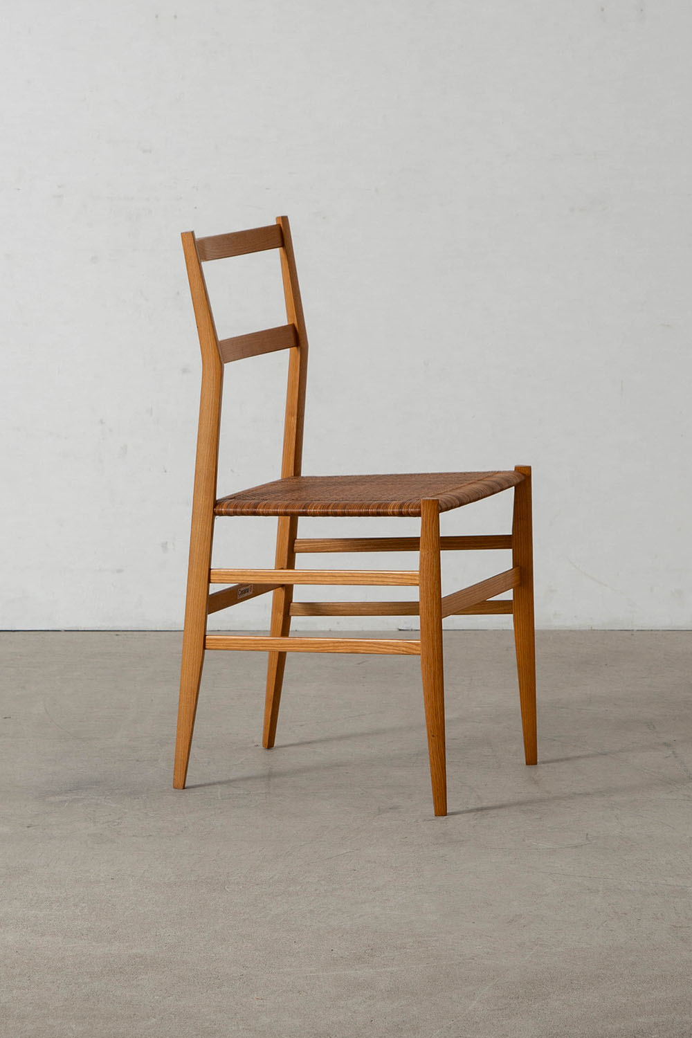 Superleggera Chair by Gio Ponti for Cassina in Wood and Rattan