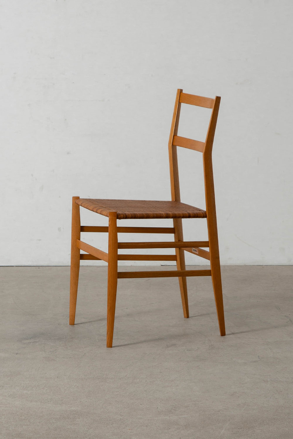 Superleggera Chair by Gio Ponti for Cassina in Wood and Rattan