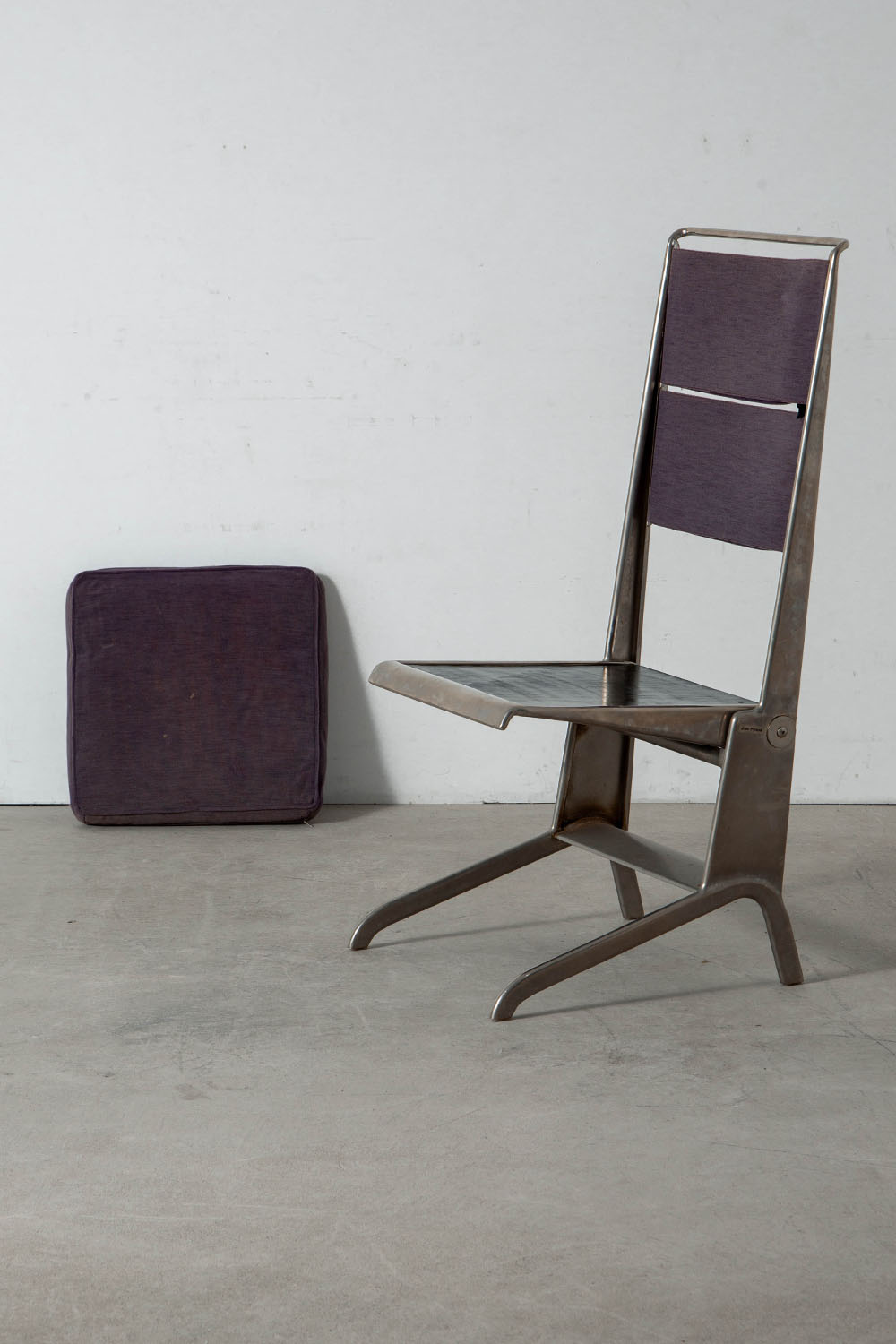 Folding Chair by Jean Prouvé for TECTA in Steel and Fabric