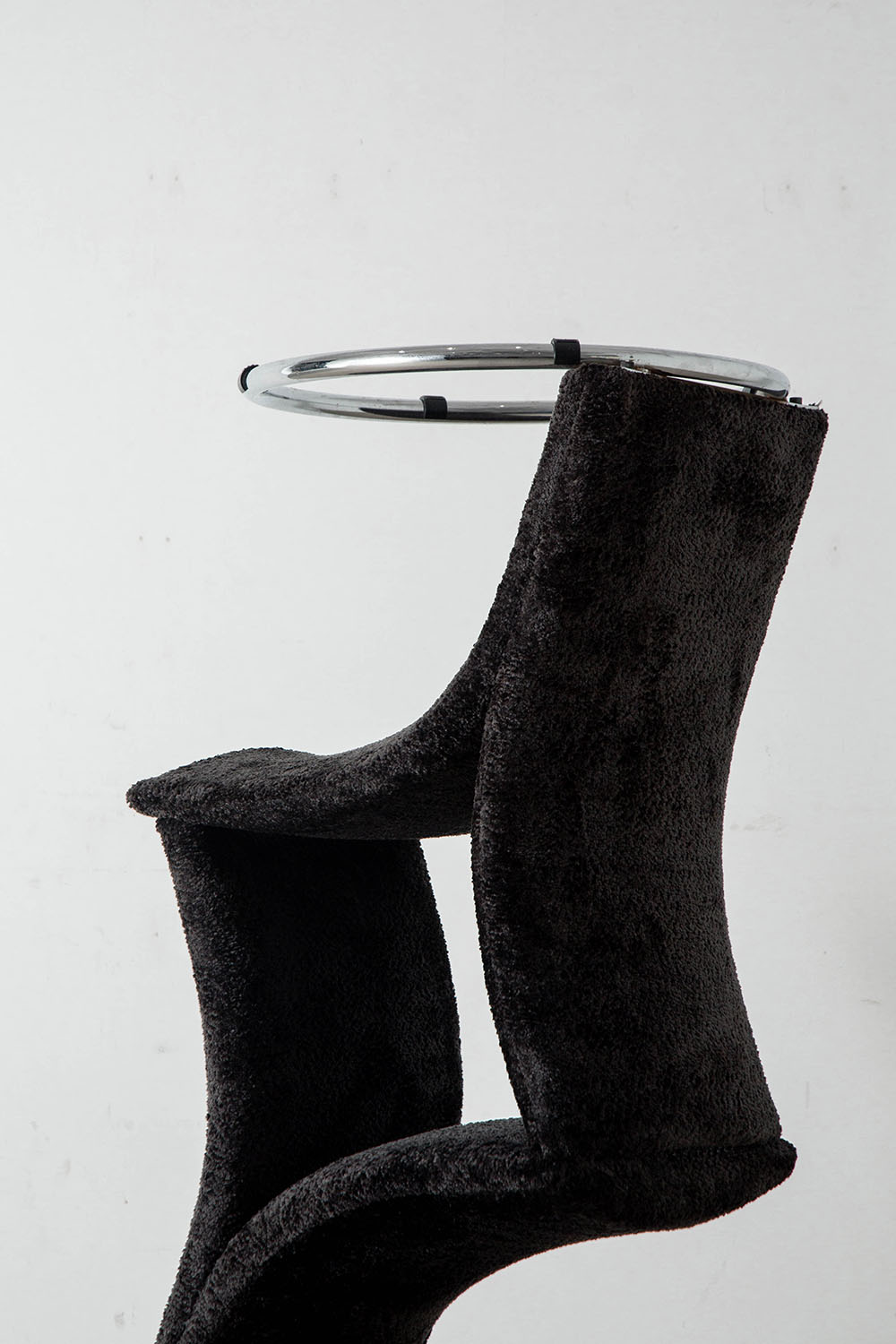 Calla Chair by Pompeo Fumagalli in Chrome and Fabric