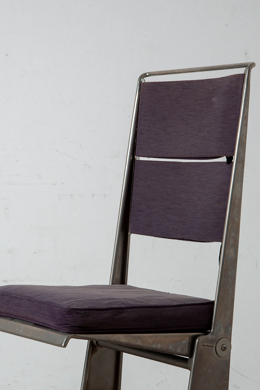 Folding Chair by Jean Prouvé for TECTA in Steel and Fabric